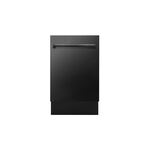 ZLINE DWVBS18 18" Tallac Series Built-In Dishwasher with 3rd Rack, 51 dBA Noise Levels, 8 Wash Cycles, Heated Dry, Triple Filter Cleaning, Cutlery Basket, Integrated Control (Black Stainless Steel)