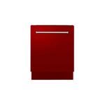 ZLINE DWVRG24 24" Tallac Series Built-In Dishwasher with Third Rack, 51 dBA Noise Levels, 8 Wash Cycles, 15 Place Settings, Stainless Steel Tub (Red Glass)