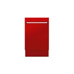 ZLINE DWVRM18 18" Tallac Series Built-In Dishwasher with 3rd Rack, 51 dBA Noise Levels, 8 Wash Cycles, Heated Dry, Triple Filter Cleaning, Cutlery Basket, Integrated Control (Red Matte)