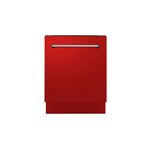 ZLINE DWVRM24 24" Tallac Series Built-In Dishwasher with Third Rack, 51 dBA Noise Levels, 8 Wash Cycles, 15 Place Settings, Stainless Steel Tub (Red Matte)