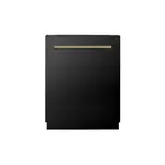 ZLINE DWVZBS24CB 24" Autograph Edition Dishwasher with 15 Place Settings, 3rd Rack, Speed Wash, 8 Cycles and Stainless-Steel Tub in Black Stainless Steel (Champagne Bronze)