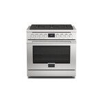 Fulgor Milano F4PDF366S1 Accento 400 Series 36" Professional Dual Fuel Range with 6 Sealed Burners, 5.2 cu. ft. Oven Capacity, in Stainless Steel