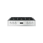 Fulgor Milano F6GRT366S1 Sofia 600 Series 36" Professional Gas Range Top with 6 Sealed Dual Flame Burners in Stainless Steel