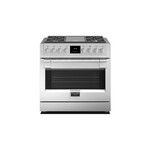 Fulgor Milano F6PGR364GS2 Sofia 600 36" Gas Professional Range with 4 Burners, Griddle, 5.2 cu. ft. Oven Capacity, Burners, in Stainless Steel