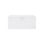 GE FCM22DLWW 74" Chest Freezer with 21.7 cu. ft. Storage Capacity, Adjustable Temperature Control, Customizable Dividers, Audible Temperature Alarm, 5 Sliding Baskets in White