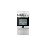 Forno FFSEL605220 20" Freestanding Electric Range with 4 Radiant Burners, 1800 Watts Heating Power, 2.05 cu. ft. Oven Capacity, Storage Drawer, Glass Door in Stainless Steel