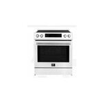 Forno FFSIN090530WT 30" Slide-In Induction Range with 4 Induction Burners, 5 cu. ft. Oven Capacity, 3000 Watts Heating Power, True Convection, Digital Display, Air Fry Basket (White)