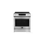 Forno FFSIN090530 30" Slide-In Induction Range with 4 Induction Burners, 5 cu. ft. Oven Capacity, 3000 Watts Heating Power, True Convection, Digital Display, Air Fry Basket (Stainless Steel)