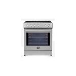 Forno FFSIN098230 30" Induction Range with 4 Induction Elements, 5 cu. ft. Oven Capacity, 3000 Watts Heating Power, Friction-Resistant Hinges, Hidden Bake Element (Stainless Steel)