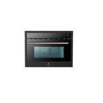 Forno FMWDR309324BLK 24 inch Oliena Series Wall Oven with Microwave Combo, 1.6 cu. ft. Capacity, 10 Power Levels, LCD Display, Sensor Cooking, Child Lock Safety, Reversible Turntable (Black)