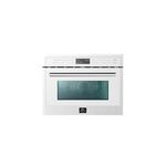 Forno FMWDR309324WHT 24" Oliena Series Wall Oven with Microwave Combo, 1.6 cu. ft. Capacity, 10 Power Levels, LCD Display, Sensor Cooking, Child Lock Safety, Reversible Turntable (White)