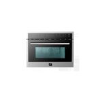 Forno FMWDR309324 24" Oliena Series Wall Oven with Microwave Combo, 1.6 cu. ft. Capacity, 10 Power Levels, LCD Display, Sensor Cooking, Child Lock Safety, Reversible Turntable (Stainless Steel)