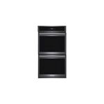 Frigidaire GCWD2767AD 27" Electric Double Wall Oven with 7.6 cu. ft. Total Oven Capacity, Air Fry Mode, Slow Cook, Touch Screen Control Panel, Temperature Probe, Steam Bake (Black Stainless Steel)