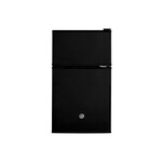 GE GDE03GGKBB 19" Top Freezer Compact Refrigerator with 3.1 cu. ft.  Capacity, Energy Star, ADA Compliant (Black)