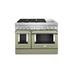 KitchenAid KFDC558JAV 48" Smart Commercial-Style Dual Fuel Range with 6 Burners, Griddle, 6.3 Cu. Ft. Capacity and Even-Heat True Convection (Avocado Cream)