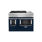 KitchenAid KFDC558JIB 48" Smart Commercial-Style Dual Fuel Range with 6 Burners, Griddle, 6.3 Cu. Ft. Capacity and Even-Heat True Convection (Ink Blue)