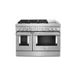 KitchenAid KFDC558JSS 48" Smart Commercial-Style Dual Fuel Range with 6 Burners, Griddle, 6.3 Cu. Ft. Capacity and Even-Heat True Convection (Stainless Steel)