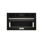 KitchenAid KMBP107EBS 27" Built-In Microwave Oven with 1.4 cu. ft. Capacity, Convection Cooking, Sensor Steam Cycle, Halogen Interior Light and Speed Cook (Black Stainless Steel)