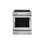 KitchenAid KSEB900ESS 30" Slide-In Electric Range with 5 Radiant Elements, 7.1 cu. ft. Oven Capacity, Baking Drawer, EasyConvect™ Conversion in Stainless Steel