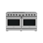 Thor Kitchen LRG60ELP 60 inch Professional Gas Range with 8 Burners, 9.6 cu. ft. Total Capacity, Grill, Griddle, in Stainless Steel (Liquid Propane)