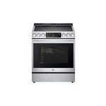 LG Studio LSES6338F 30" Smart Slide-In Electric Range with 5 Elements, 6.3 cu. ft. Oven Capacity, Air Fry, InstaView Window and Air Sous Vide in Stainless Steel