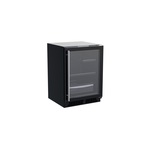 Marvel MLRE224BG01A 24 inch Classic Compact Refrigerator with 5.3 cu. ft. Capacity, 3-in-1 Split Convertible Shelf, Maxstore Bin in Black Frame Glass