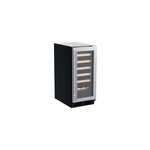 Marvel MLWC115SG01A 15 inch Wine Cooler with 23 Bottle Capacity, Dynamic Cooling Technology, and Reversible Glass Door in Stainless Steel