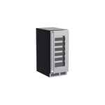 Marvel MPWC415SG31A 15" Professional Single Zone Wine Cooler with 24 Bottle Capacity, Dynamic Cooling Technology in Stainless Steel Frame Glass