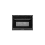 ZLINE MWO24BS 24" Built-In Microwave with 1.55 cu. ft. Capacity, 1000 Watts Cooking Power, Sensor Cooking (Black Stainless Steel)