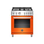 Bertazzoni PROF304GASART Professional Series 30" Freestanding Gas Range with 4 Brass Burners, 4.7 cu. ft. Oven Capacity  (Arancio)