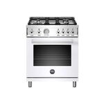 Bertazzoni PROF304GASBIT Professional Series 30" Freestanding Gas Range with 4 Brass Burners, 4.7 cu. ft. Oven Capacity  (Bianco)