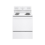 Hotpoint RBS160DMWW 30" Freestanding Electric Range with 4 Coil Elements, 5 cu. ft. Oven Capacity, Sensi-Temp Technology (White)