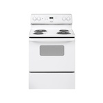 Hotpoint RBS360DMWW 30" Freestanding Electric Range with 4 Coil Elements, 5 cu. ft. Oven Capacity, Sensi-Temp Technology (White)