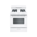 Hotpoint RGBS200DMWW 30" Freestanding Gas Range with Cordless Battery Ignition, 4.8 cu. ft. Oven Capacity, 4 Sealed Burner Cooktop, in White