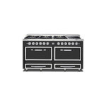 Viking TVDR6616ICS Tuscany Series 66" Dual Fuel Range with 6 Sealed Burners and 2 Induction Elements, and 7.6 cu. ft. Oven Capacity (Cast Black)