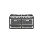 Viking TVDR6616IDG Tuscany Series 66" Dual Fuel Range with 6 Sealed Burners and 2 Induction Elements, and 7.6 cu. ft. Oven Capacity (Damascus Grey)