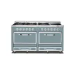 Viking TVDR6616INS Tuscany Series 66" Dual Fuel Range with 6 Sealed Burners and 2 Induction Elements, and 7.6 cu. ft. Oven Capacity (November Sky)