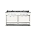 Viking TVDR6616IPW Tuscany Series 66" Dual Fuel Range with 6 Sealed Burners and 2 Induction Elements, and 7.6 cu. ft. Oven Capacity (Pure White)