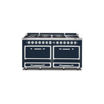 Viking TVDR6616ISB Tuscany Series 66" Dual Fuel Range with 6 Sealed Burners and 2 Induction Elements, and 7.6 cu. ft. Oven Capacity (Slate Blue)