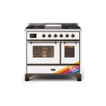 ILVE UMD10FDNS3RABLP Majestic II 40 inch Dual Fuel Range (Liquid Propane, Triple Glass Door, RAL, Burnished)