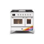 ILVE UMD10FDNS3RACLP Majestic II 40 inch Dual Fuel Range (Liquid Propane, Triple Glass Door, RAL, Chrome)