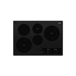 Whirlpool WCE97US0KB 30" Electric Cooktop with 5 Radiant Elements, 3000 Watts Heating Power, Control Lock Mode, Hot Surface Indicator Light (Black)