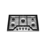 Whirlpool WCG97US0HS 30" Gas Cooktop with 5 Sealed Burners, 17000 BTU Heating Power, Griddle Included, Dishwasher-Safe Knobs in Stainless Steel