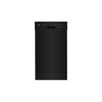 Whirlpool WDPS5118PB 18" Built-In Dishwasher with 8 Place Settings, 5 Wash Cycles, Cycle Memory, Quiet Cleaning Performance, High Temperature Wash Option, Control Lock Mode (Black)