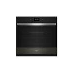 Whirlpool WOES7030PV 30" Smart Single Wall Oven with 5 cu. ft. Oven Capacity, Air Fry Mode, Adjustable Self-Clean Option, Convect Bake, Assisted Cooking, Remote Start (Black Stainless Steel with PrintShield Finish)