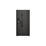 Whirlpool WRS335SDHB 36" Side-by-Side Refrigerator with 25 cu. ft. Storage Capacity, Frameless Glass Shelves, LED Interior Lighting, Tap Touch Control (Black)