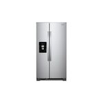 Whirlpool WRS335SDHM 36" Side-by-Side Refrigerator with 25 cu. ft. Storage Capacity, Frameless Glass Shelves, LED Interior Lighting, Tap Touch Control (Monochromatic Stainless Steel)