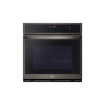 LG WSEP4723D 30" Smart Single Wall Oven with 4.7 cu. ft. Capacity, Convection, SmoothTouch Glass Controls, WideView WIndow and Air Fry in Printproof Black Stainless Steel