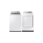 Samsung Top Load Laundry Pair with WA47CG3500AW 27 inch Smart Top Load Washer and DVG47CG3500W 27 inch Smart Gas Dryer in White