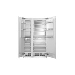 Bertazzoni Built-in Column Package with REF30RCBPNV 30 inch Refrigerator and REF18FCBIPRV 18 inch Column Freezer (Panel Ready), 2 Handle Kits required